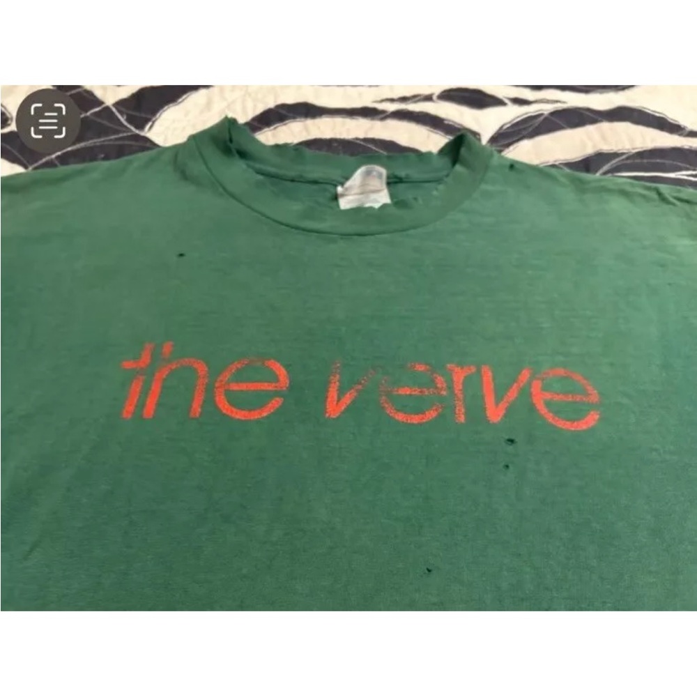 SOLD❤️ THE VERVE VTG 90s RARE❗️Band Tee T Shirt Green Vintage - Picture 3 of 11